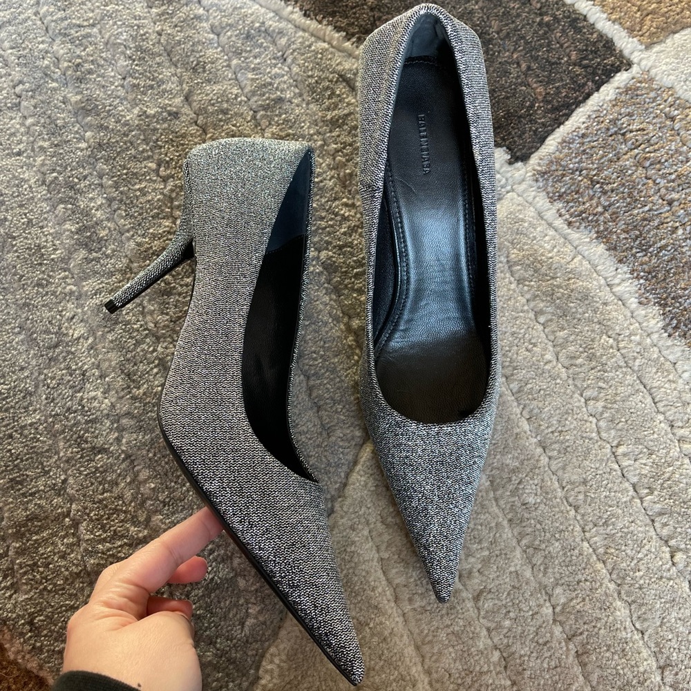 Silver balenciaga knife pumps size 8 - Picture 6 of 9